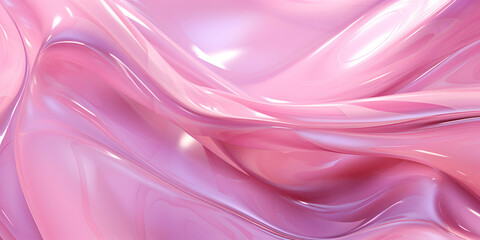 Obraz premium 3d rendering Curve Dynamic Pink Fluid Liquid Wallpaper. Light Metal Color Colorful Swirl Gradient Mesh. Bright Vivid Vibrant Smooth Surface. Blurred Water Neon Gradient Background Generative Ai