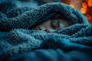 World Sleep Day sleeping under a blanket on an international holiday abstract representation 