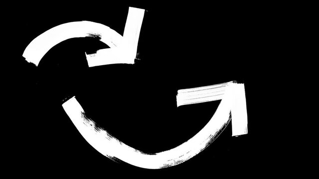 Thick marker arrows (curved)