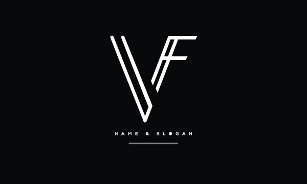 VF, FV, V, F, Abstract letters Logo monogram	
