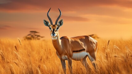 photo wildlife antelope on savanna