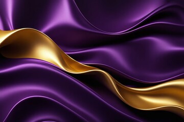 3D Abstract Silk Wave Style Backdrop Background. Generative Ai