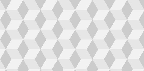 Fototapeta premium Abstract cubes geometric tile and mosaic wall or grid hexagon technology transparent wallpaper. white and gray geometric block cube structure backdrop grid triangle texture vintage design.