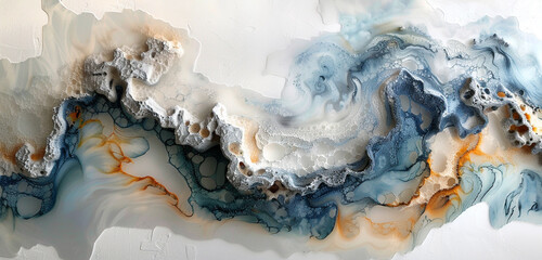 Organic, free-flowing epoxy swirls creating an ethereal and dreamlike wall composition