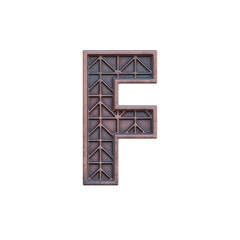Industrial Structure 3D Alphabet PNG Letters
