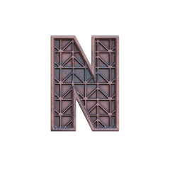 Industrial Structure 3D Alphabet PNG Letters
