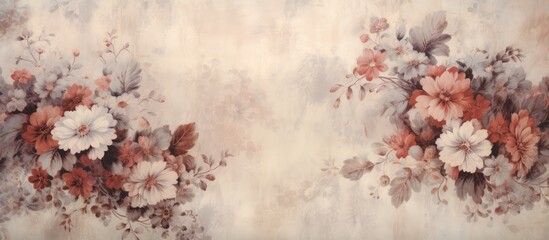 Floral paper texture for interior decor