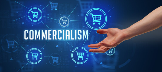 Close-Up of cropped hand pointing