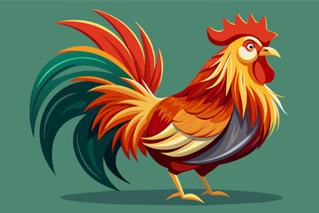 Obraz na płótnie Canvas rooster vector illustration 