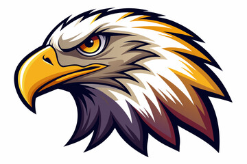 american bald eagle head vector illustration 