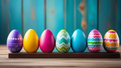 Fototapeta na wymiar colorful painted eggs for Easter