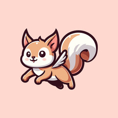 Flying Squirel Cute Mascot Logo Illustration Chibi Kawaii is awesome logo, mascot or illustration for your product, company or bussiness