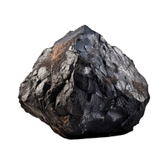 Obraz premium Big black asteroid isolated on transparent background