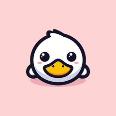 Duck Cute Mascot Logo Illustration Chibi Kawaii is awesome logo, mascot or illustration for your product, company or bussiness
