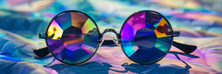 A pair of sunglasses that lets you see peoples dreams - obrazy, fototapety, plakaty
