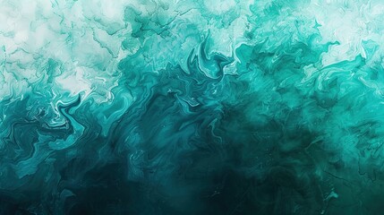 Abstract art teal blue green gradient paint