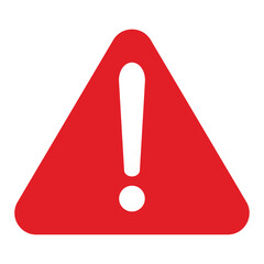 Hazard warning attention sign with exclamation mark symbol in a red triangle. Danger, Vector illustration. Attention icon.