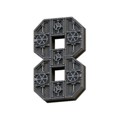 Vintage Safe 3D Alphabet PNG Letters