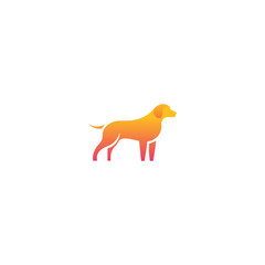 Standing Dog modern logo design
