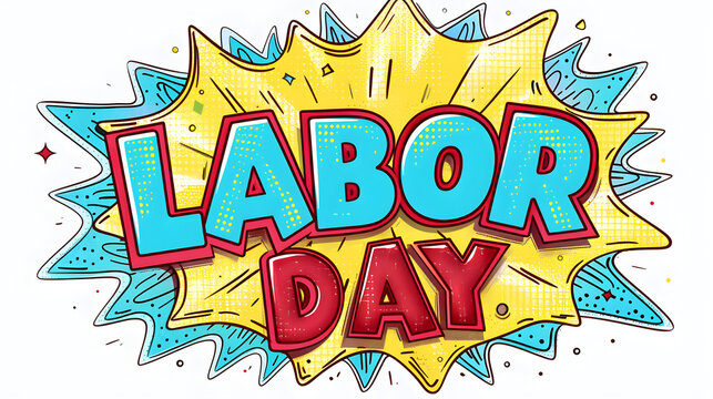Labor Day, "LABOR DAY" in text word t-shirt design. Generative Ai