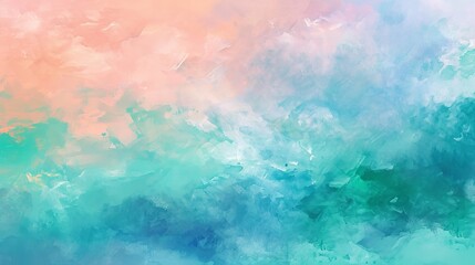 Fototapeta na wymiar Watercolor Background in Blue, Pink, and Green