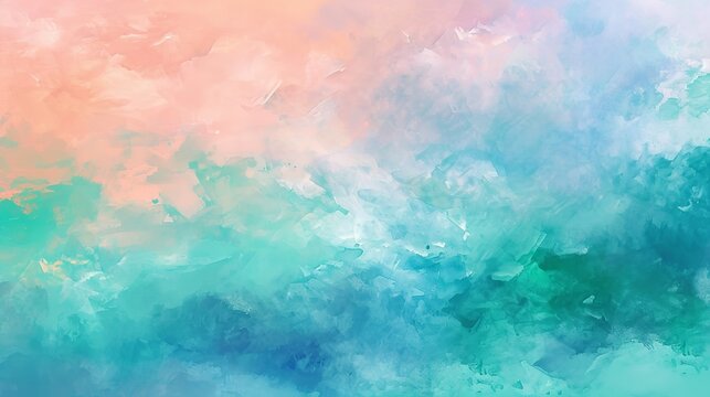 Watercolor Background in Blue, Pink, and Green

