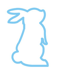 Obraz premium Easter bunny clip art design on plain white transparent isolated background for card, shirt, hoodie, sweatshirt, apparel, tag, mug, icon, poster or badge