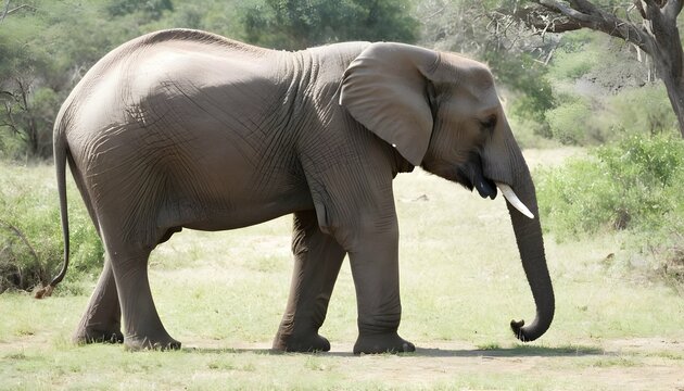 An Elephant Reaching Up To Scratch An Itch