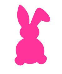 Easter bunny clip art design on plain white transparent isolated background for card, shirt, hoodie, sweatshirt, apparel, tag, mug, icon, poster or badge