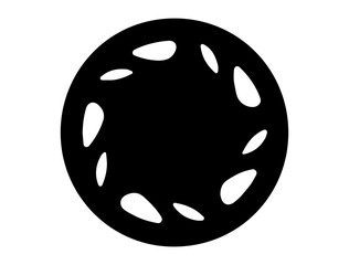 Car wheel rim cover silhouette vector art