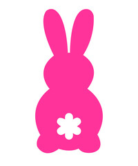 Easter bunny clip art design on plain white transparent isolated background for card, shirt, hoodie, sweatshirt, apparel, tag, mug, icon, poster or badge