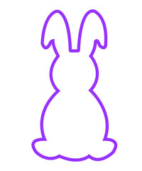 Easter bunny clip art design on plain white transparent isolated background for card, shirt, hoodie, sweatshirt, apparel, tag, mug, icon, poster or badge