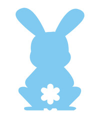 Easter bunny clip art design on plain white transparent isolated background for card, shirt, hoodie, sweatshirt, apparel, tag, mug, icon, poster or badge