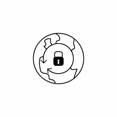 2d illustration Safety concept: Closed Padlock on digital background
