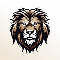 Obraz premium Regal lion logo composed of bold