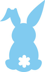 Easter bunny clip art design on plain white transparent isolated background for card, shirt, hoodie, sweatshirt, apparel, tag, mug, icon, poster or badge