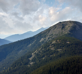 Summer Carpathian mountain view