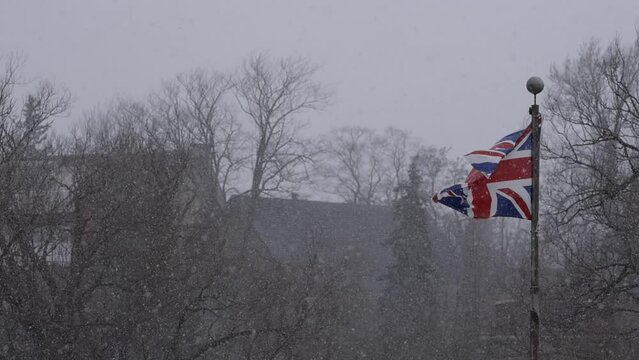 Union Jack in a Snow Storm