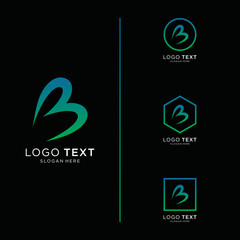 Letter B logo icon design template elements