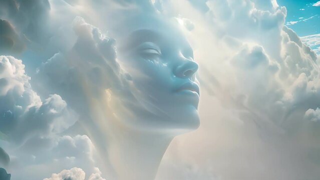 Heavenly archangel: ethereal spirit, blessing belief,generative ai