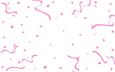 ピンク色の紙吹雪のイラスト