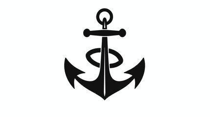 Anchor vector icon. anchor sign on white background.