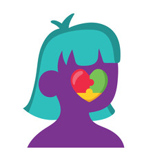 autism puzzle girl
