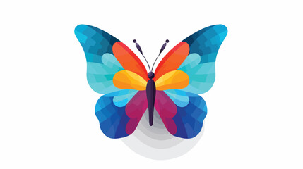 Beautiful and colorful Butterfly Logo Template vector