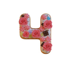 Wedding Cake 3D Alphabet PNG Letters