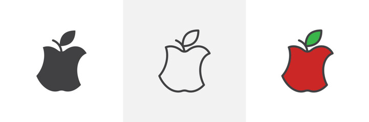 Organic Waste Isolated Line Icon Style Design. Simple Vector Illustration