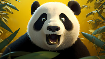 Panda macro photography