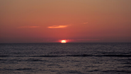 Naklejka premium Sunset in São Pedro de Moel beach, Leiria 