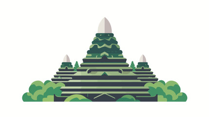 Borobudur vector icon  flat vector isolated on white