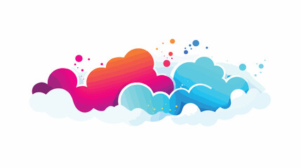 Bubble message communication chat icon. Isolated and